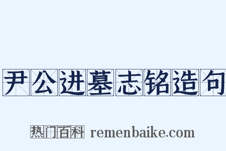 尹公进墓志铭造句是什么意思的图片